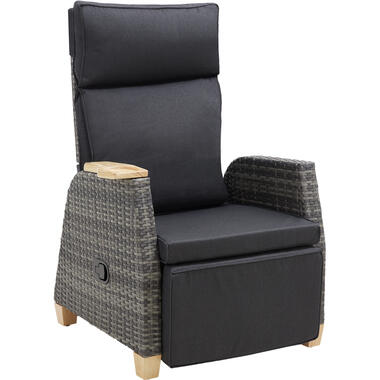 tectake Wicker fauteuil Pescara met aluminium frame, rugleuning verstelbaar product