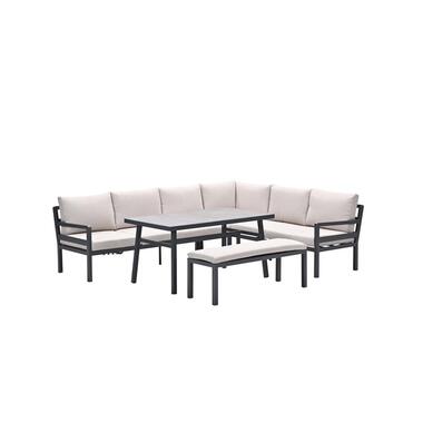 Corsica lounge-diningset - 4-dlg - rechts - carbon black - desert sand product