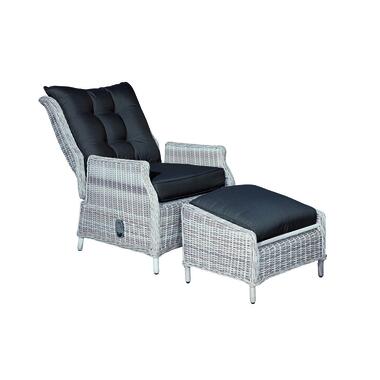 Veracruz relaxfauteuil inclusief voetenbank - cloudy grey product