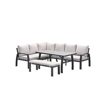 Vasano lounge-dining hoekset - links - 4-dlg. - c. black - sand product