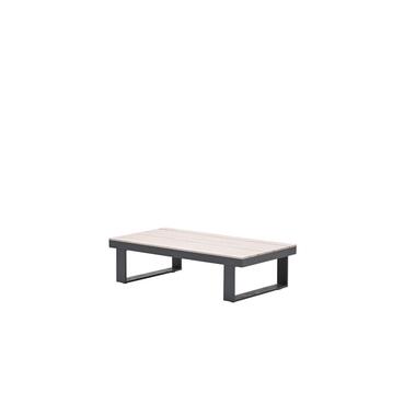 Bologna lounge tafel - 130x70 cm - carbon black - light teak Vironwood product