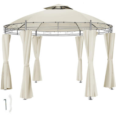 tectake Tuinpaviljoen Siana Ø 3.5m, Crème product