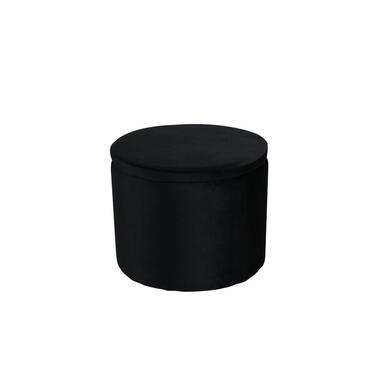Svea - Blaze poef - velvet - zwart product