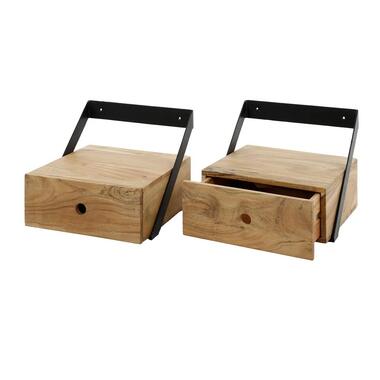 Set van 2 Nachtkastjes Ceriel Acaciahout Naturel met Lade product