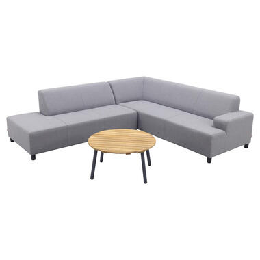 Malaga/Mindo - hoekbank loungeset chaise longue - lichtgrijs product