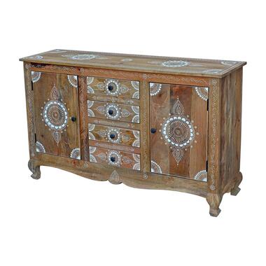 Sharma - Dressoir met 2 deuren en 4 laden in lichtbruin mangohout product