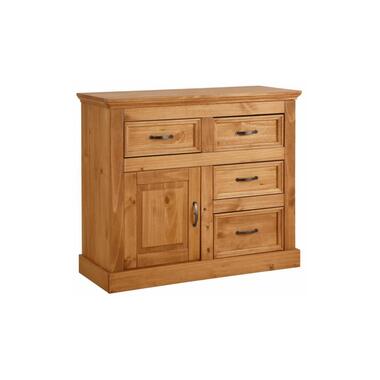 Selma - Dressoir met 1 deur en 4 laden in natuurlijk grenen product