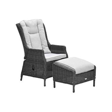 Garden Impressions Marbella loungestoel incl. voetenbank - earl grey product
