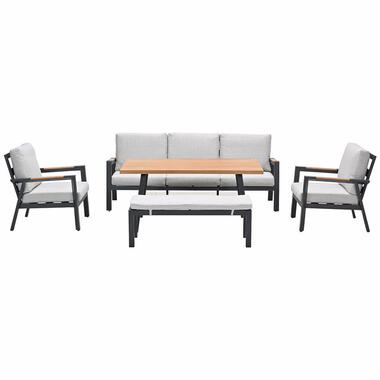 Garden Impressions Lissabon lounge dining set 5-delig stoel-bank - valley sand product