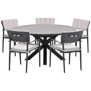 Garden Impressions Dane tuinset 6-delig - Duuk tuintafel Ø150 cm