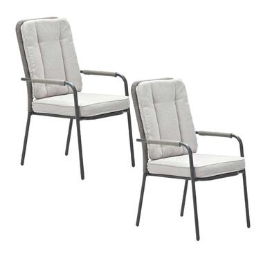 Garden Impressions Aleria tuinstoel taupe - 2 stuks product