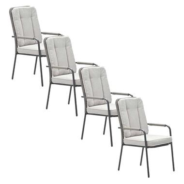 Garden Impressions Aleria tuinstoel taupe - 4 stuks product