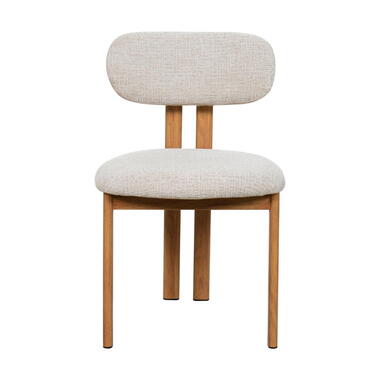 Eetkamerstoel Naturel/Beige - Zithoogte 49cm - Noor - Set van 2 product
