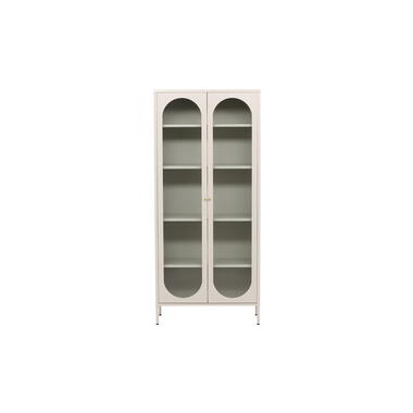 Fjôrd Wandkast Beige Metaal/Glas - 80x35x180cm - Lima product