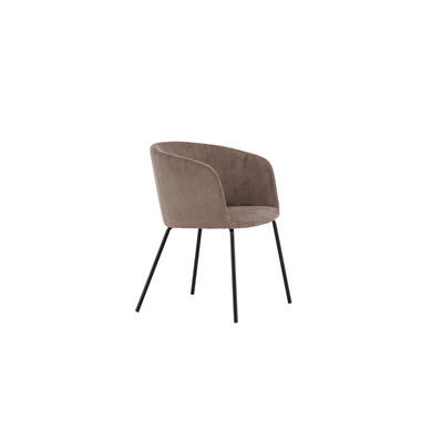Fjôrd Eetkamerstoel Bruin Ribstof - Zithoogte 47cm - Berit product