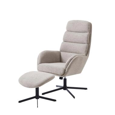 Fauteuil Off White - 69x76x107cm - Incl. Voetenbank - Sifton product