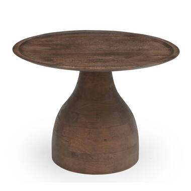 Salontafel Donkerbruin Mangohout - Ø60x42cm - Joji product