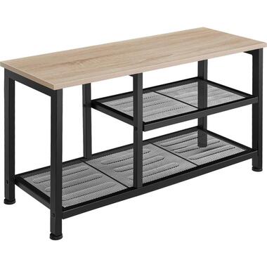 tectake Schoenenrek Taunton 80x30x45,5cm, Industrieel Licht Hout, Eiken Sonoma product