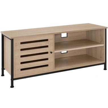 tectake TV-meubel Galway 110x41,5x50,5cm, Industrieel Licht Hout, Eiken Sonoma