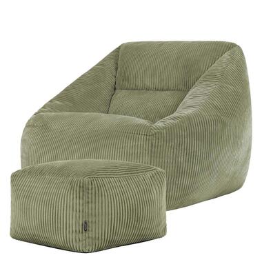 icon Zitzak en Poef Natalia - Corduroy Zitzak - Saliegroen