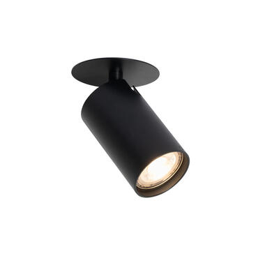 Qazqa inbouwspots chels zwart gu10