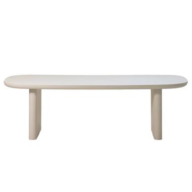 Tuintafel Deens Ovaal - Beige Betonlook - 240x100x75cm - Maya