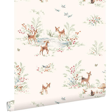 ESTAhome behang - hertjes - licht crème beige - 50 x 900 cm - 131428 product