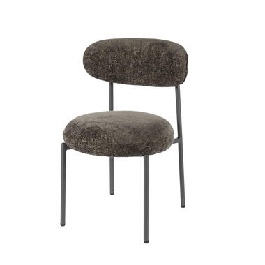 Eetkamerstoel Bruin - 52x57x81cm - Round Tissee - Set van 2 product