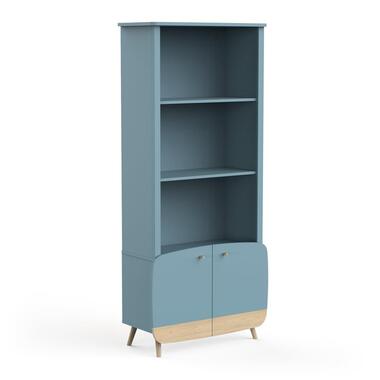 CBA Boekenkast Firmiana - 77,4 x 37,5 x 177 cm - Blauw product
