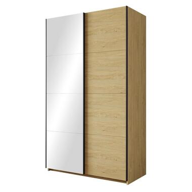 Meubella - Kledingkast Zapata - Eiken - 120 cm - Met spiegel product