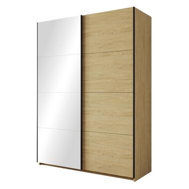 Meubella - Kledingkast Zapata - Eiken - 150 cm - Met spiegel product