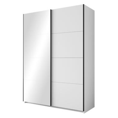Meubella - Kledingkast Zapata - Wit - 150 cm - Met spiegel product
