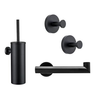 XIVADA Toilet set zwart - 4-delig - Hangend - Rvs - Zwart product