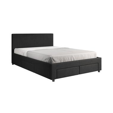 Meubella - Tweepersoonsbed Suente - Zwart - 140x200 cm product