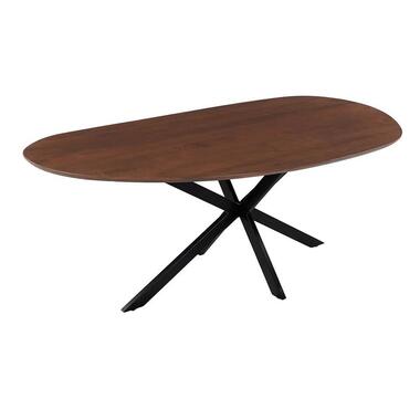 Mangohoutonline - Eettafel Organisch Alessia 240x110cm Walnoot Rechthoekig