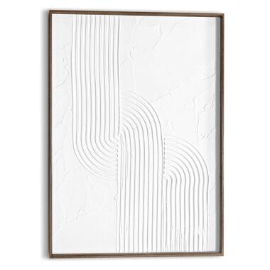 Schilderij met reliëf – walnootkleur Reliëf patroon - 70x50cm product