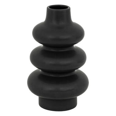 Atmosphera Bloemenvaas Montagne - zwart - dolomiet - D15 x H25 cm product