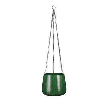 Mica Decorations Benson Hangpot - H16 x Ø19 cm - Metaal - Donkergroen product