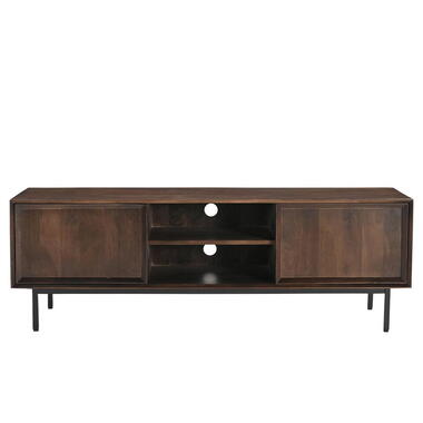 Tv-meubel Donkerbruin Mangohout - 150x40x50cm - Ravenstein product