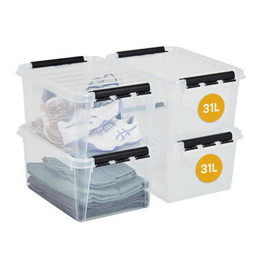 SmartStore Stevige Opbergbox 31L Set van 4 - 50x39x26cm product