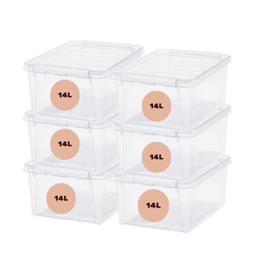 SmartStore Stevige Opbergbox 14L Set van 6 - 40x30x18cm product