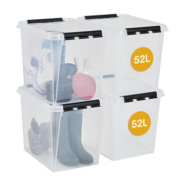 SmartStore Stevige Opbergbox 52L Set van 4 - 50x39x41cm product