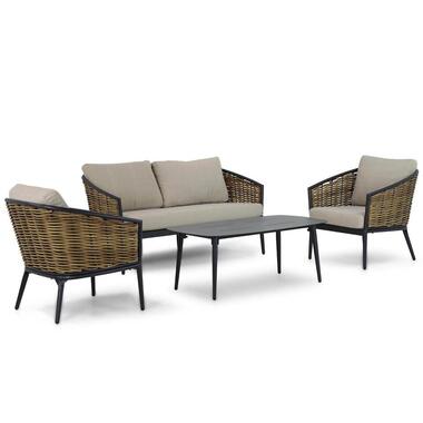Stoel en Bank Loungeset 4 personen Aluminium/wicker Grijs Lifestyle Garden product