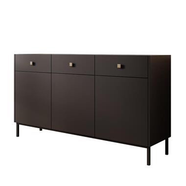 Meubella - Dressoir Norment - Zwart - 155 cm product