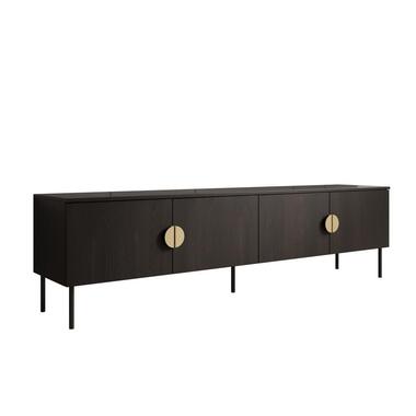 Meubella - TV-Meubel Monor - Zwart eiken - 200 cm product