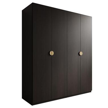 Meubella - Kledingkast Monor - Zwart eiken - 180 cm product