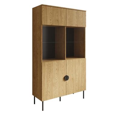 Meubella - Vitrinekast Monor - Eiken - 107 cm product