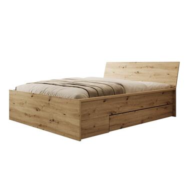 Meubella - Tweepersoonsbed Brett - Eiken - 160x200 cm product