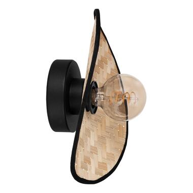 EGLO Marywell Wandlamp - E27 - Hout - Zwart/Bruin product