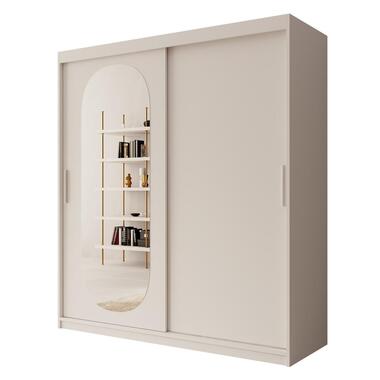 Meubella - Kledingkast Bodhi - Wit - 180 cm - Met spiegel product